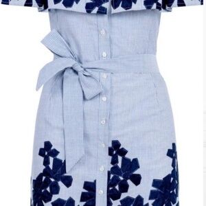 Anne Fontaine Navy and White Dress